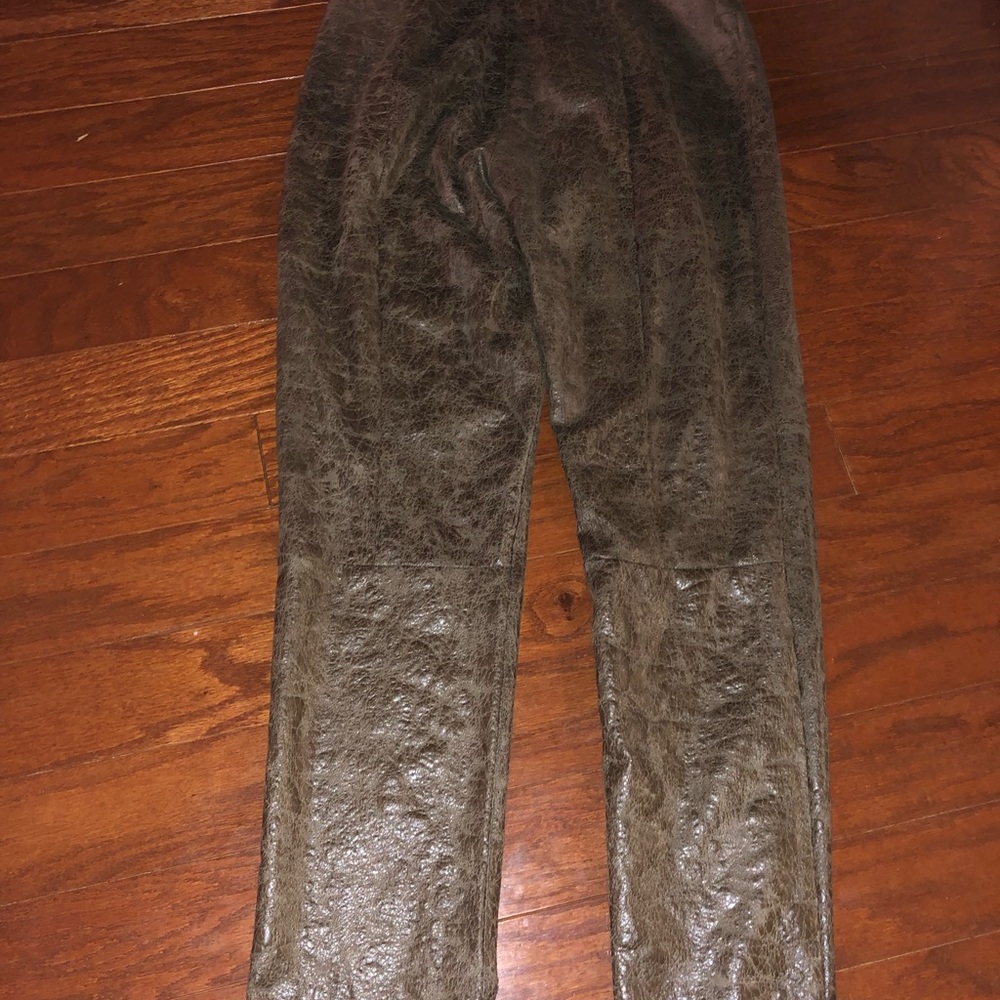 Faux leather pants